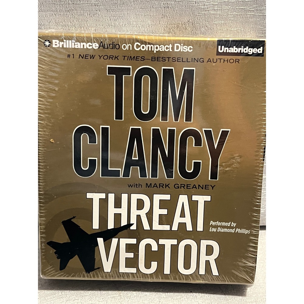 Tom Clancy Threat Vector Audiobook CD Unabridged Lou Diamond Phillips New Sealed